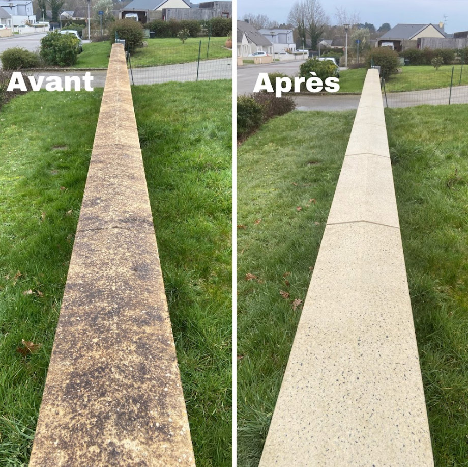 Démoussage de toiture, façade et muret